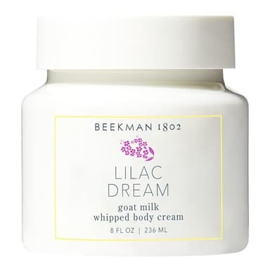 Beekman 1802 Lilac Dream Whipped Body Cream - 8 oz - Moisturizes, Soothes & Softens - With Coconut Oil and Mango Seed Butter - No Irritation - Good for Sensitive Skin - Image 1