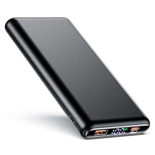 ZZI Portable Charger, 32000mAh 5V/3A Power Bank with Dual 22.5W High-Speed Charging, Thinnest Travel Essentials with LED Display, Battery Pack Compatible with iPhone Samsung iPad etc (Black) - Image 1