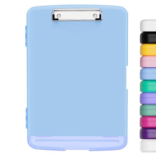 Hongri Clipboard with Storage with Pen Holder, Folder Nursing Clip Board 8.5 x 11 Foilo-Side Opening, High Capacity, Light Weight for Teachers, Classroom. Size 14 x 9.6 x 1.2 in(Blue) - Image 1