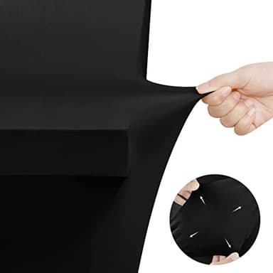 Utopia Kitchen Spandex Tablecloth 2 Pack [6FT, Black] Tight, Fitted, Washable and Wrinkle Resistant Stretch Rectangular Patio Table Cover for Event, Wedding, Banquet & Parties [72Lx30Wx30H Inch] - Image 6