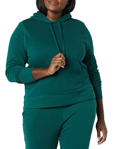 Amazon Essentials Women's Regular-Fit Fleece Pullover Hoodie (Available in Plus Size), Dark Green, Large - Image 3