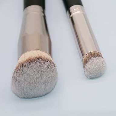 Makeup Brushes DPOLLA Pro Foundation Brush and Flawless Concealer Brush Perfect for Any Look Premium Luxe Hair Contour Brush Perfect for Blending Liquid,Buffing,Cream,Sculpting,Mineral Makeup - Image 6