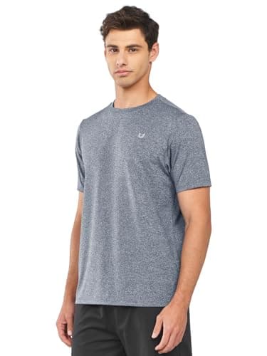 NORTHYARD Breathable 2.0™ Men's Athletic Workout Shirts Moisture Wicking Short Sleeve T-Shirt for Training Running BLUEHEATHER-M - Image 2