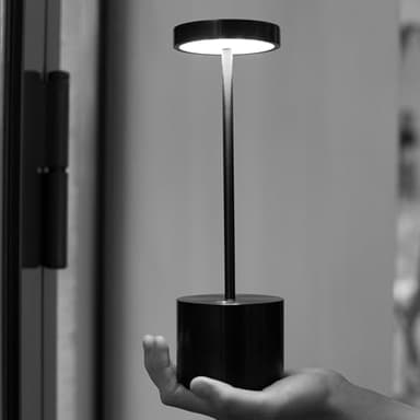 SAKRINGT 2 Pack Rechargeable Table Lamp, LED Cordless Table Lamp,5000mAh Battery Operated Portable Table Light,Dimming for Restaurant/Patio/Outdoor(Black) - Image 6