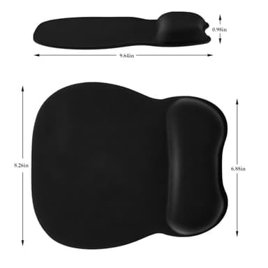 EooCoo Ergonomic Mouse Pad with Wrist Support, Mousepad with Memory Foam Wrist Rest and Non-Slip Base for Computer, Cafe, Home & Office, 9.64 x 8.26 in Office Desk Accessories - Image 5