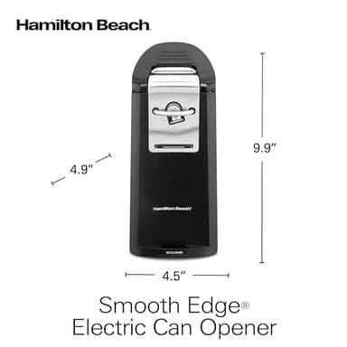 Hamilton Beach Smooth Touch Electric Automatic Can Opener Easy Push Down Lever, For All Standard-Size and Pop-Top, Extra Tall, With Bottle Opening Accessory and Built-In Knife Sharpener, Black - Image 8