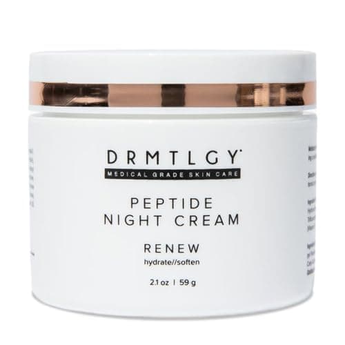 DRMTLGY Peptide Night Cream Face Moisturizer. Fragrance Free and Oil Free Hydrating Facial Moisturizer for All Skin Types. 2.1 oz - Image 1