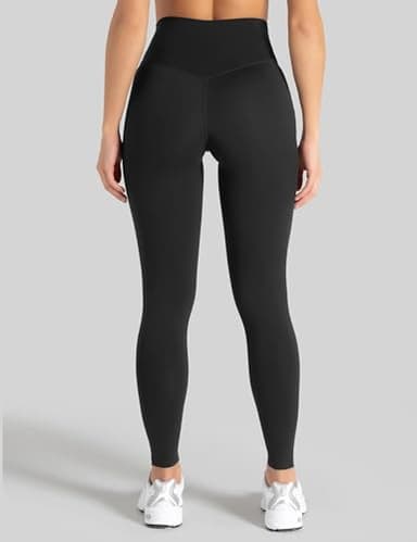 Unthewe High Waisted Butt Lifting Workout Gym Leggings for Women Buttery Soft Athletic Yoga Pants(U810-Black-S) - Image 3