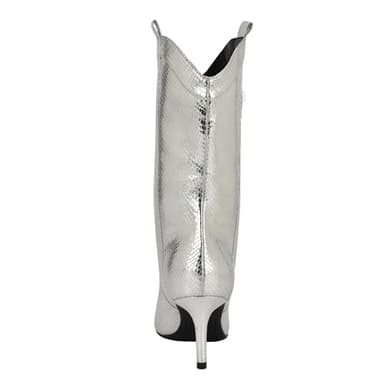 Guess Women's WURLIE Mid Calf Boot, Silver Snake 040, 7 - Image 3
