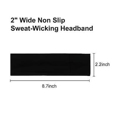 TERSE Headbands for Women's Short Hair - Non-Slip Elastic Sweat Hairbands, Soft Fabric Cloth Bands for Workout, Yoga, Running, Sports, Thin Hair Wrap for Girls - Image 4