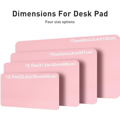 Aothia Leather Desk Pad Protector, Mouse Pad, Office Desk Mat, Non-Slip PU Leather Desk Blotter, Laptop Desk Pad, Waterproof Desk Writing Pad for Office and Home (36" x 17", Fairy Pink) - Image 8