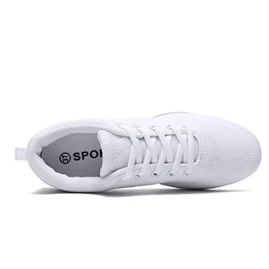 LANDHIKER White Cheer Shoes Girls Youth Cheerleading Shoes Fashion Sports Shoes Training Athletic Shoes Flats Dance Girls Size - Image 3