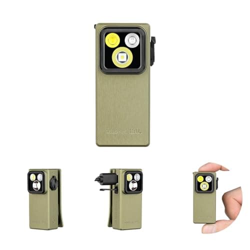 OLIGHT Oclip Ultra EDC Flashlight Clip-on Light, 530 Lumens Rechargeable with Type-C Charging, Combines Floodlight, Spotlight and UV, Triple Magnetic Lights for Inspection and Work (Olive Green) - Image 1