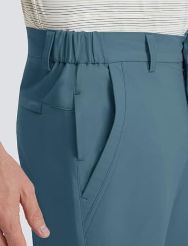 M MAELREG Golf Pants Men Stretch Lightweight Quick Dry Slim Fit Water-Resistant Casual Mens Dress Pants with Pocket Misty Blue - Image 4
