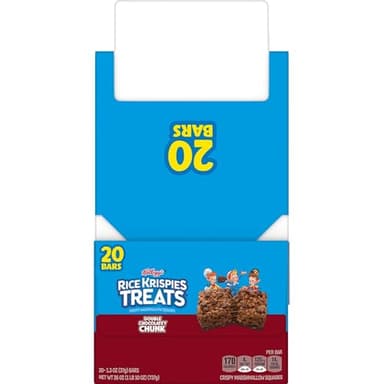 Rice Krispies Treats Marshmallow Snack Bars, Kids Snacks, School Lunch, Double Chocolatey Chunk, 26oz Box (20 Bars) - Image 5