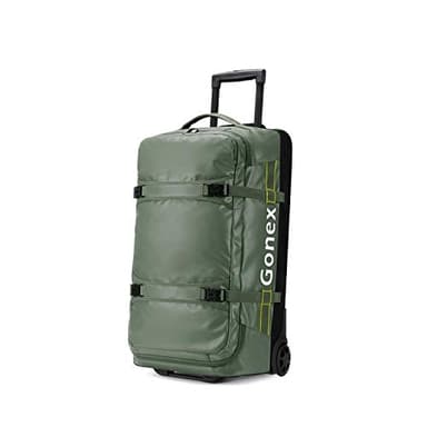 Gonex Rolling Duffle Bag with Wheels, 70L Water Repellent Wheeled Travel Duffel Luggage with Rollers 25 inch, Olive Green - Image 1