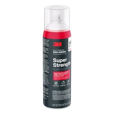 3M Super 77 Multi-Surface Spray Adhesive, 14.1 oz., Low VOC, Quick Bond, Fast Drying, Clear Finish for Foil, Foam, Paper, Metal, Plastic, Fabric, and Cardboard (77-NAT) - Image 6