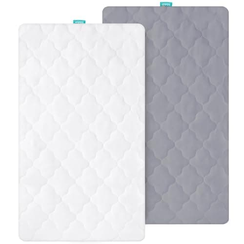 Bassinet Mattress Pad Cover Waterproof, Fits 19" x 33" Baby Delight, YADAQE, KoolaBaby, Angelbliss, Cowiewie, Maxi COSI, Dream On Me Skylar/Lotus and BabyBond Bedside, Ultra Soft, 2 Pack - Image 1