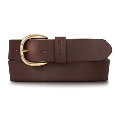 Eddie Bauer Women Casual Belts with Durable Metal Buckle, Classic Leather-Brown, XX-Large - Image 1