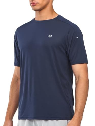 NORTHYARD Men's Athletic Running T-Shirts Quick Dry Workout Shirts Short-Sleeve Sports Gym Tee Tops Performance Activewear Navy 2XL - Image 1