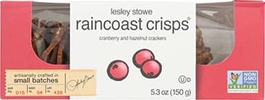 ODIPPO Lesley Stowe Raincoast Crisps, Cranberry and Hazelnut Flavor, 5.3 Ounce (Pack of 12) - Image 1