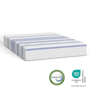 Vibe Gel Memory Foam Mattress, Fiberglass Free 10-Inch CertiPUR-US Certified Bed-in-a-Box, Queen, White - Image 9