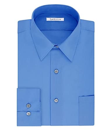 Van Heusen Men's Big Fit Dress Shirt Poplin Solid (Big and Tall), Pacifico, 22" Neck 34"-35" Sleeve - Image 3
