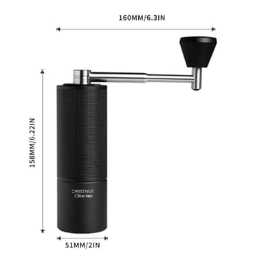 TIMEMORE Chestnut C3 ESP Pro Manual Coffee Grinder, Stainless Steel S2C Conical Burr Hand Coffee Grinder with Foldable Handle, Adjustable Grind Setting for Espresso and Pour Over - Black - Image 7