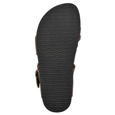 WHITE MOUNTAIN Women's Hazy Signature Comfort Molded Braided Strappy Footbed Sandal, Whiskey/Leather, 12 M - Image 7