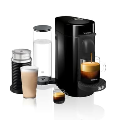 Nespresso VertuoPlus Coffee and Espresso Machine by De'Longhi with Milk Frother, Ink Black - Image 1