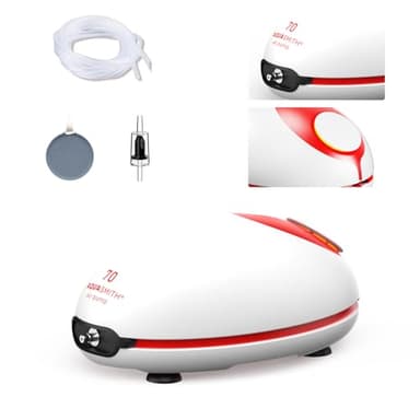 AQUASMITH 1w Ultra Quiet Aquarium Air Pump, Aquarium Aerator Adjustable Airflow, Single Hole Suitable for 20 to 40 GPH Fish Tank - Image 1