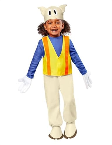 Rubies Bugs Bunny Builders: Porky Pig Costume for Toddlers, Unisex 2T - Image 1