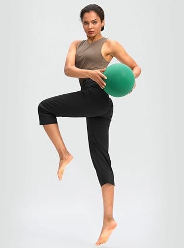 G Gradual Capri Pants for Women High Waist Workout Yoga Pants with Pockets Tummy Control Leggings Crop Straight Pants(Black,M) - Image 6
