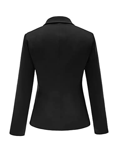 LookbookStore Casual Black Two Buttons Work Blazers for Women Office Jacket Suit Women's Trendy Blazers Suit Jackets 2025 Business Casual Outfits for Women Size Large Blazer Size 12 14 - Image 2