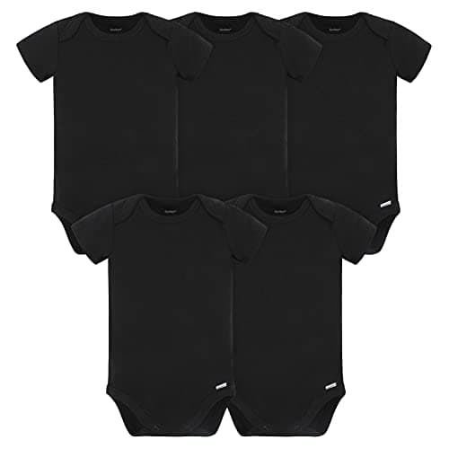 Gerber unisex baby 5 Pack Onesies Multi-packs Bundle Interlock 180 Gsm Shirt, Black, 0-3 Months US - Image 1
