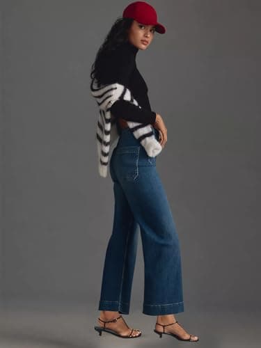 KUNMI Women's Wide Leg High Waisted Stretchy Straight Leg Jeans Baggy Loose Trendy Ankle Denim Pants - Image 3