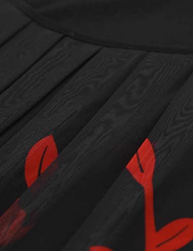 BAISHENGGT Women's Printed Flouncing Flared Short Sleeve Mesh Blouse Top X-Large Red Floral - Image 3