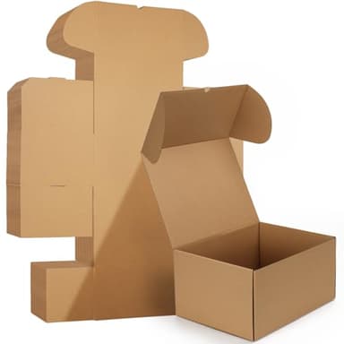 HORLIMER 12x9x6 inches Shipping Boxes Set of 15, Brown Corrugated Cardboard Box for Mailing, Packaging, Small Business - Image 1