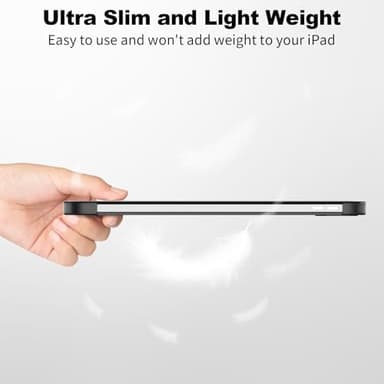 SUPFINE for iPad (A16) 11th Generation Case 11 inch 2025 & iPad 10th Generation Case 10.9 inch 2022, Slim Stand Hard PC Translucent Back Shell Cover (Support Touch ID, Auto Wake/Sleep), Black - Image 6