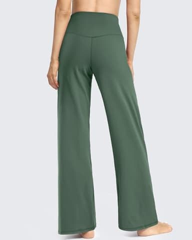 Promover Womens Clothing Yoga Leggings for Women with Pockets High Waist Business Casual Trouser Pants Lightweight((Dark Forest Green,XL,31") - Image 4