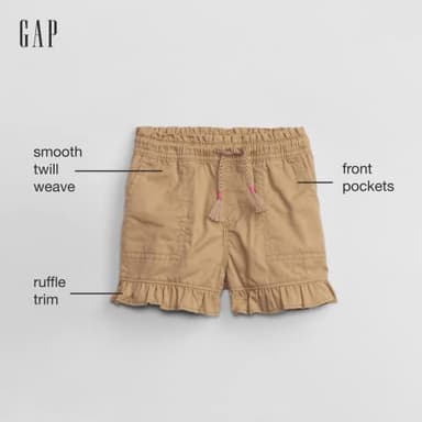 GAP Baby Girls Pull-on Shorts, Huckleberry, 0-3 Months US - Image 2