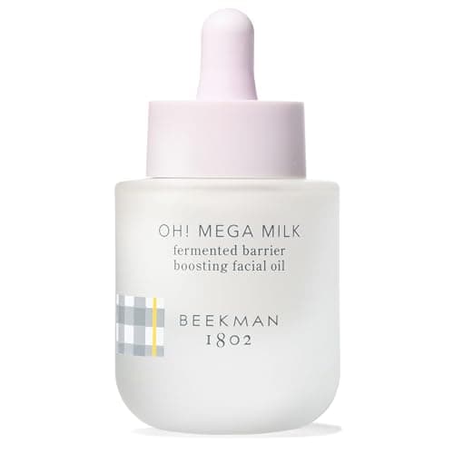 Beekman 1802 Oh Mega Milk Facial Oil - Hydrating Vitamin C & Niacinamide Serum - Repairs Skin Barrier & Reduces Dark Spots From Aging - Fragrance Free, Sensitive Skin Safe - Image 1