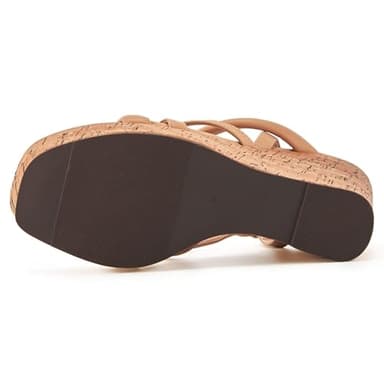 Coutgo Women Platform Wedge Sandals Cork Slingback Wedges Espadrilles Heels Summer Shoes - Image 6