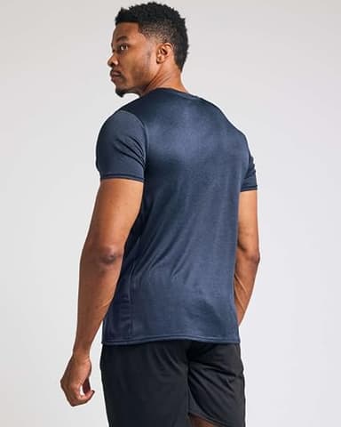 Real Essentials 5 Pack: Men’s V-Neck Dry-Fit Moisture Wicking Active Athletic Tech Performance T-Shirt Set 11, L, Pack of 5 - Image 3