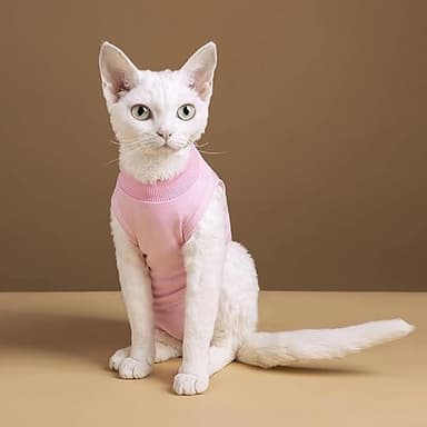 Cat Recovery Suit Cat Surgery Recovery Suit, Breathable Skin Anti Licking Suit,Skin Diseases Protection Collar Alternative Pet Body Suit for Puppy Kitten Neutered,Abdominal Wound Skin Damage,Weaning - Image 7