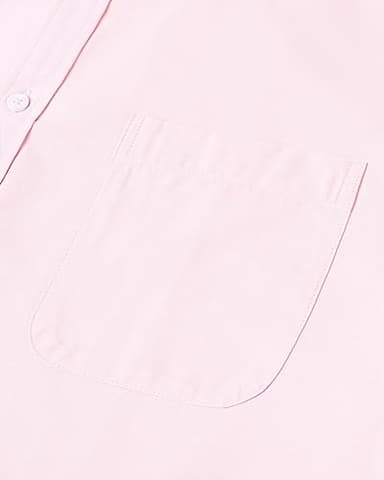 Alimens & Gentle Mens Solid Oxford Shirt Long Sleeve Dress Shirt Work Casual Button Down Shirts with Pocket Light Pink - Image 4