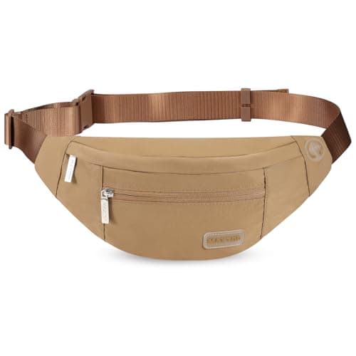 Fanny Pack Shoulder Sling Bag for Men Women, Crossbody Bag for Travel Running Fitness Workout Khaki Waist Pack with Adjustable Straps - Image 1