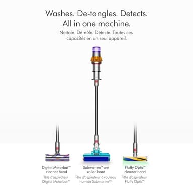 Dyson V15s Detect Submarine​ Wet Dry Vacuum, Yellow/Nickel - Image 8