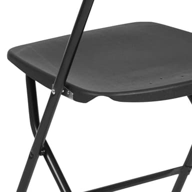 Flash Furniture Hercules Series Plastic Folding Chairs for Parties and Weddings, Stackable Commercial Event Seats with 650-lb. Static Weight Capacity, Set of 4, Black - Image 15
