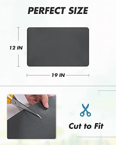 AMOAMI Dish Drying Mat for Kitchen Counter-Coffee Mat Bar Accessories, Hide Stain, Rubber Backed, Absorbent, Fit Under Coffee Maker, Espresso Machine, Pot, Dish Rack, 12"x19", Dark Grey - Image 2